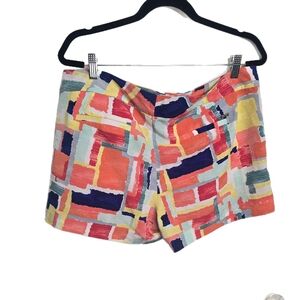 Tommy Hilfiger Women's Colorful Shorts Peach Blue Red Green and White - Size 16